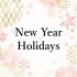 NEW YEAR HOLIDAYS